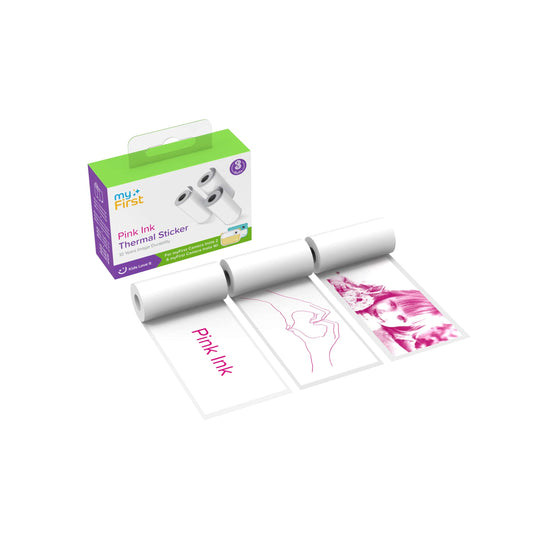 Thermal Sticker White with Pink Ink for myFirst Camera Insta 2/Insta Wi/Insta 20