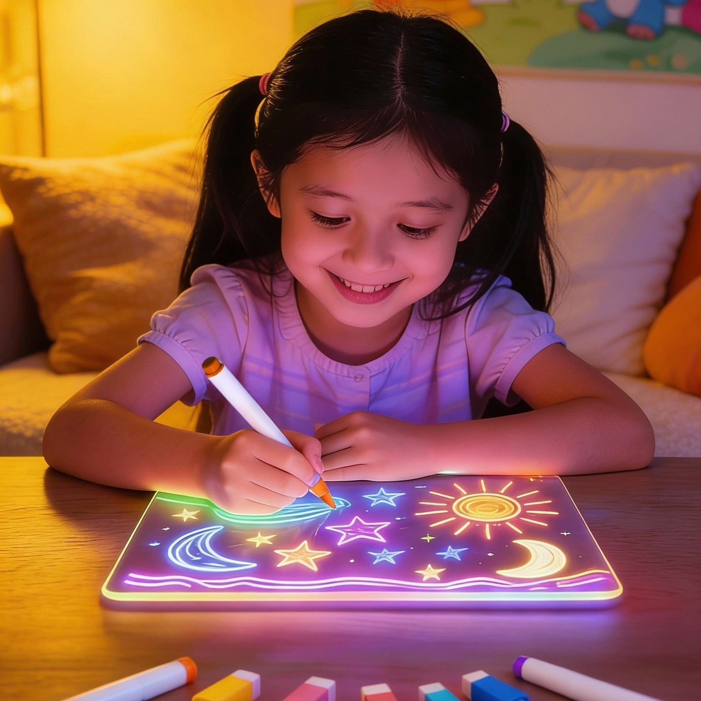 myFirst Sketch Clear | Glowing Light Board for Kids