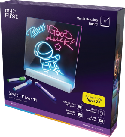 myFirst Sketch Clear | Glowing Light Board for Kids