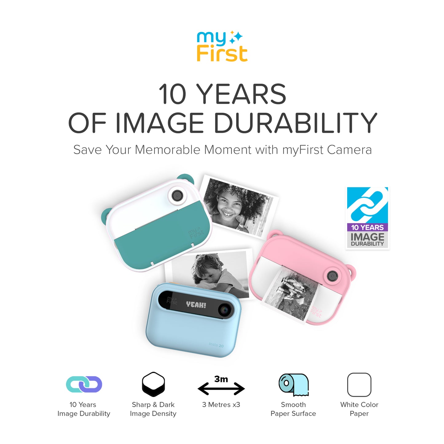 Pelekat Haba dengan Corak untuk myFirst Camera Insta2/Insta Wi