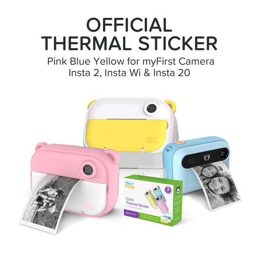 Thermal Sticker Pink Blue Yellow for myFirst Camera Insta 2/Insta Wi/Insta 20