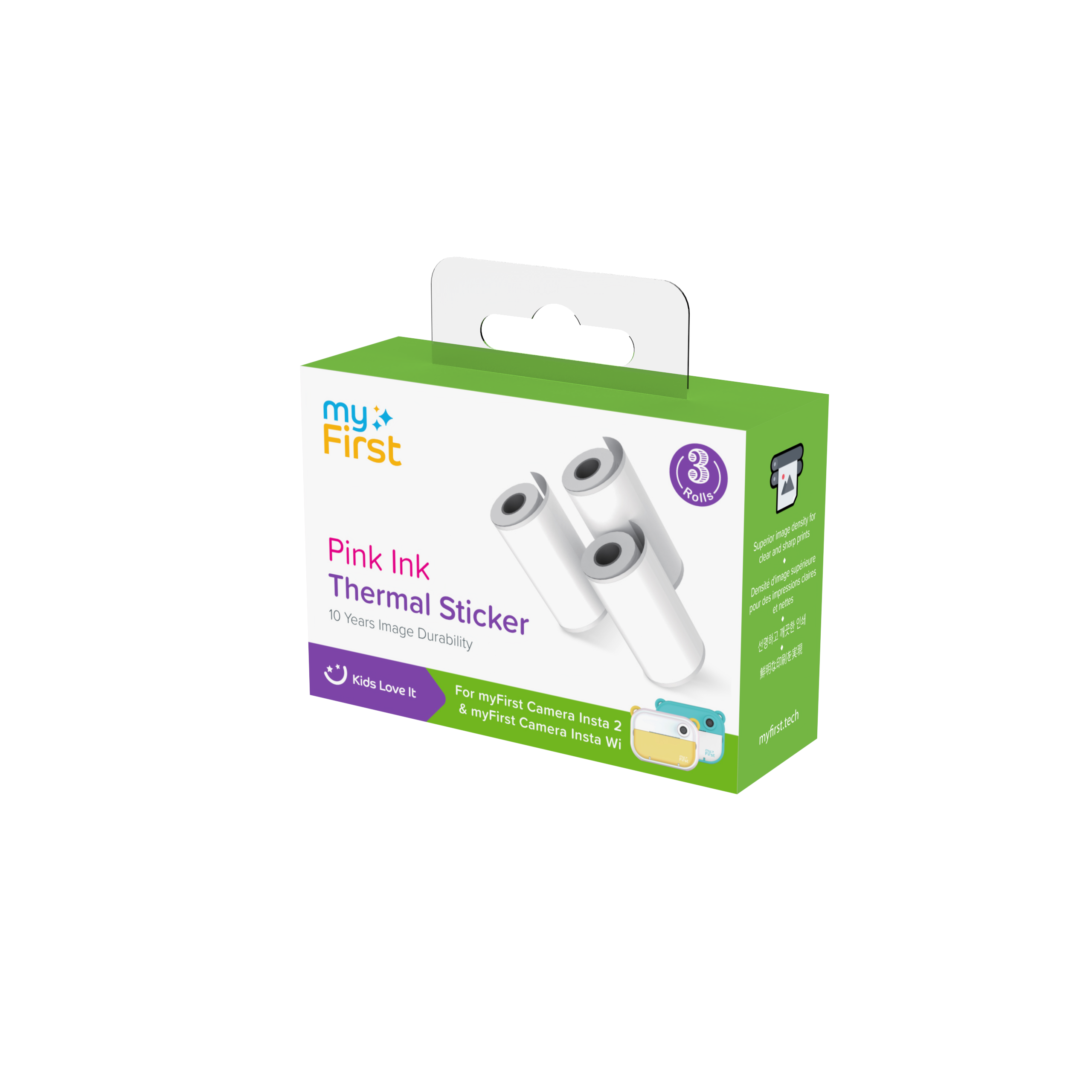 Thermal Sticker White with Pink Ink for myFirst Camera Insta 2/Insta W ...